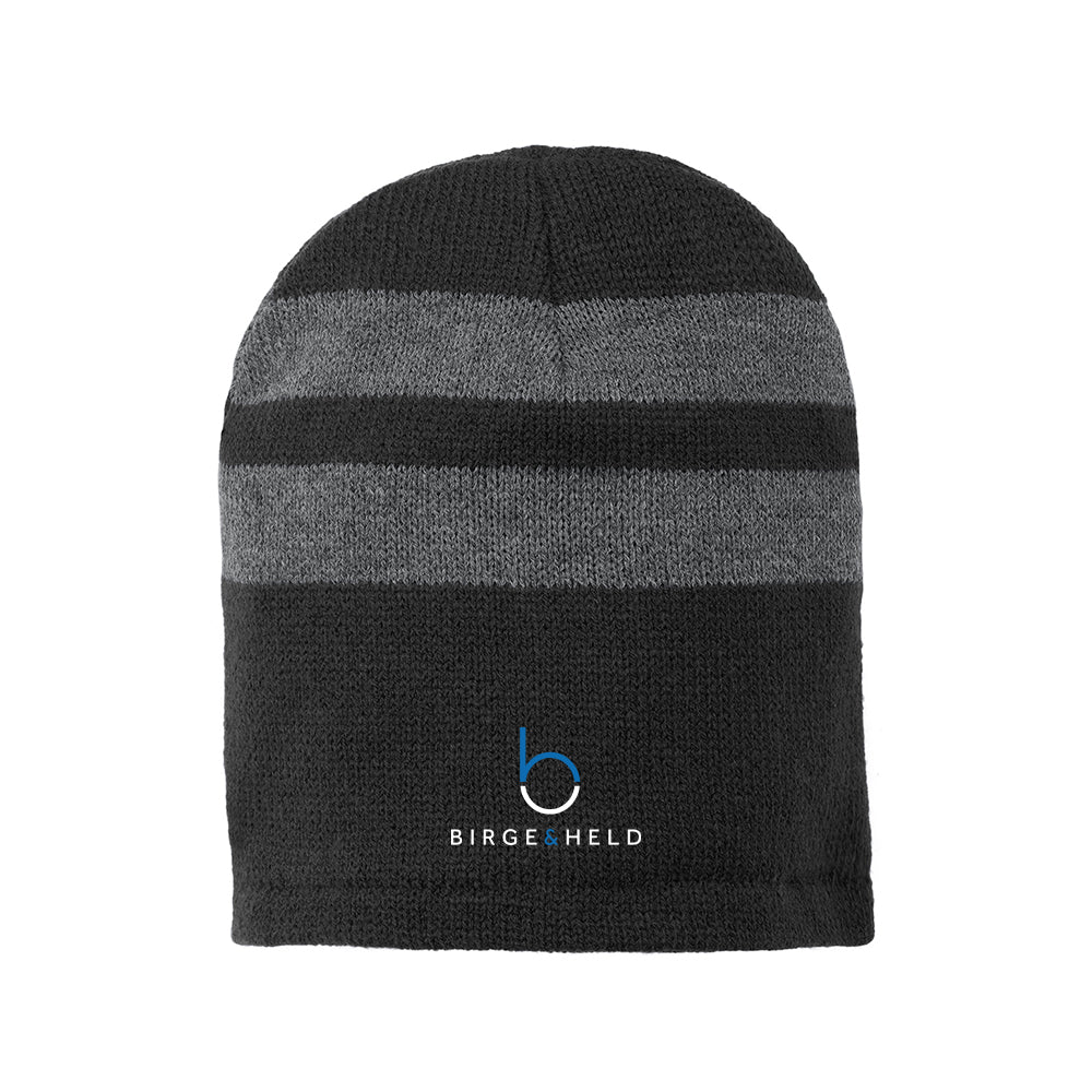 Port & Company Fleece-Lined Striped Beanie Cap