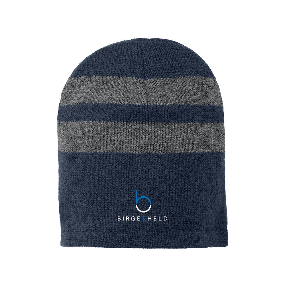 Port & Company Fleece-Lined Striped Beanie Cap