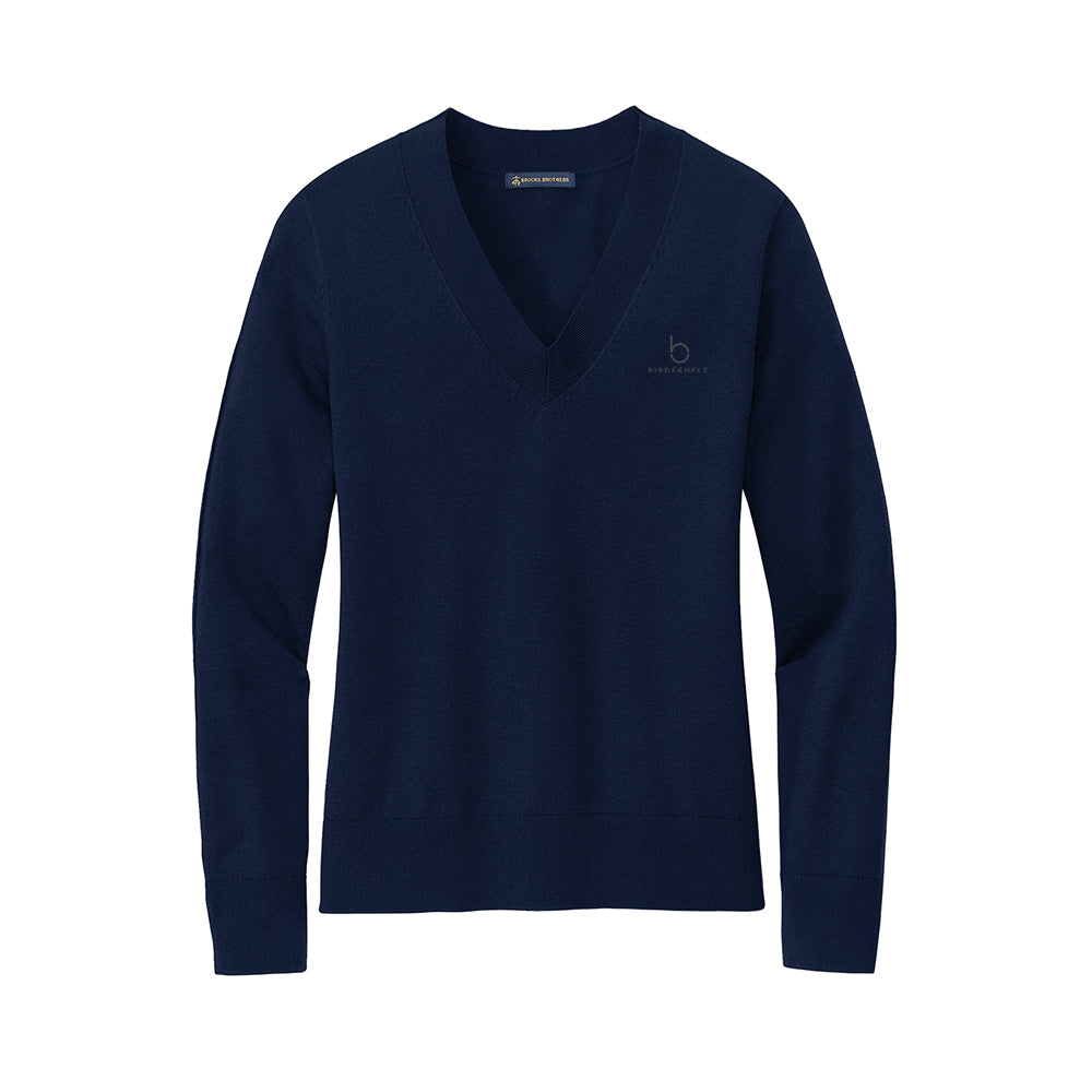 Brooks Brothers Women's Cotton Stretch V-Neck Sweater