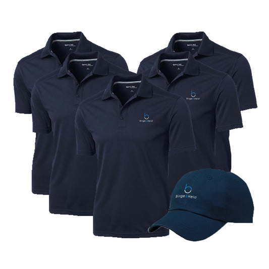 Quick Order Bundle - Mens Short Sleeve Polo x5 & Hat