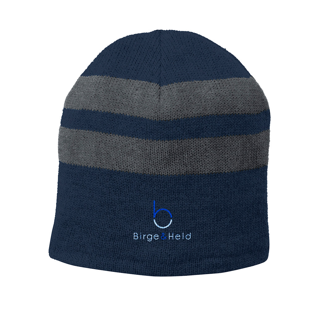 Port & Company Fleece-Lined Striped Beanie Cap